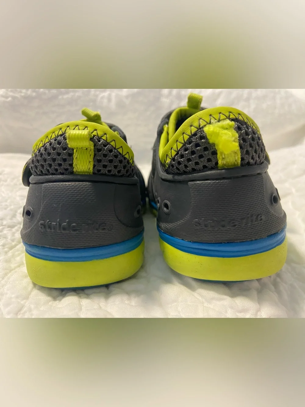 Stride Rite size 7 made 2 play phobian Gray Lime Water / play Shoes for Kids